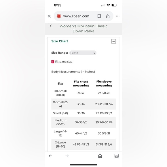 LL Bean woman’s Mountain classic down parka small petite - Picture 10 of 10